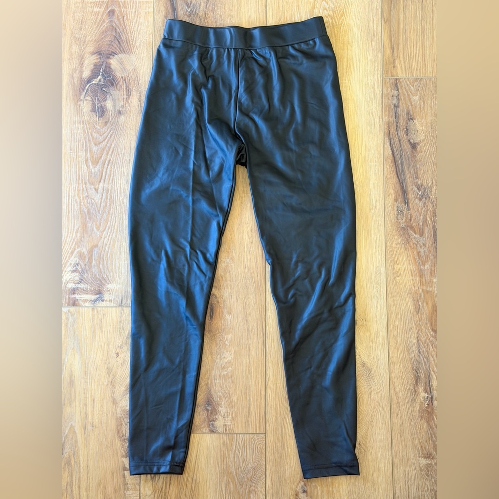 SHEIN Black Pleather Leggings